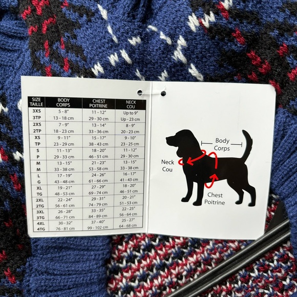 NWT Bailey & Bella Knit Tartan Dog Sweater - Picture 3 of 4